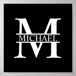 Personalisiertes Monogramm und Name Poster