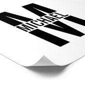 Personalisiertes Monogramm und Name-Poster Poster (Ecke)