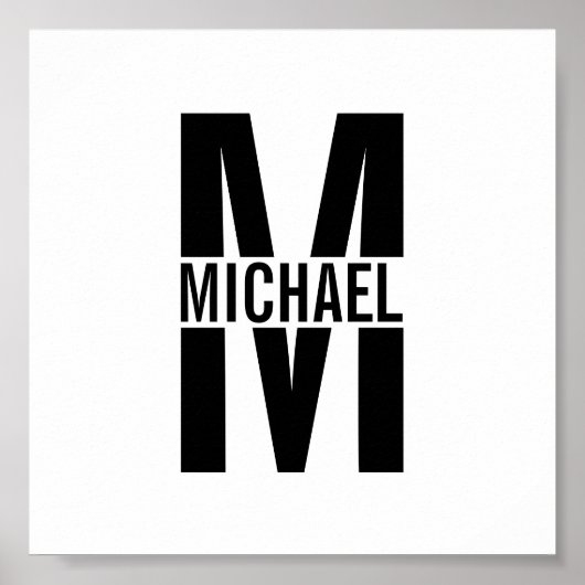 Personalisiertes Monogramm und Name-Poster Poster (Vorne)