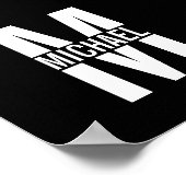 Personalisiertes Monogramm und Name-Poster Poster (Ecke)