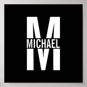 Personalisiertes Monogramm und Name-Poster Poster