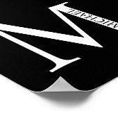 Personalisiertes Monogramm und Name-Poster Poster (Ecke)