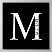 Personalisiertes Monogramm und Name-Poster Poster (Vorne)