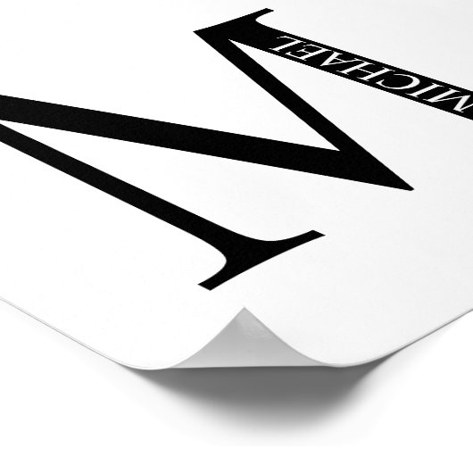 Personalisiertes Monogramm und Name-Poster Poster (Ecke)