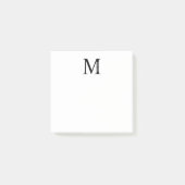 Personalisiertes Monogramm und Name Postit-Notizen Post-it Klebezettel (Vorderseite)