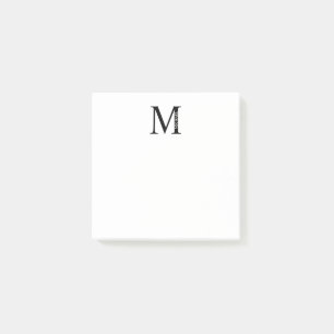 Personalisiertes Monogramm und Name Postit-Notizen Post-it Klebezettel