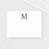Personalisiertes Monogramm und Name Postit-Notizen Post-it Klebezettel
