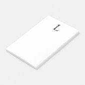 Personalisiertes Monogramm und Name Postit-Notizen Post-it Klebezettel (angewinkelt)
