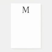 Personalisiertes Monogramm und Name Postit-Notizen Post-it Klebezettel (Vorderseite)