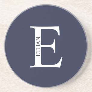 Personalisiertes Monogramm und Name Sandstone Unte Getränkeuntersetzer