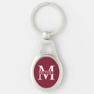 Personalisiertes Monogramm und Name Schlüsselanhänger