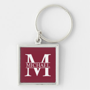 Personalisiertes Monogramm und Name Schlüsselanhänger