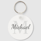 Personalisiertes Monogramm und Name Schlüsselanhänger (Vorderseite)