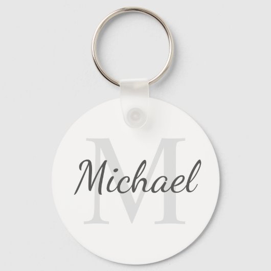 Personalisiertes Monogramm und Name Schlüsselanhänger (Vorderseite)