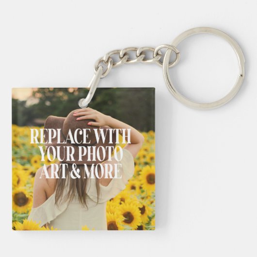 Personalisiertes Monogramm und Name Schlüsselanhänger (Rückseite)