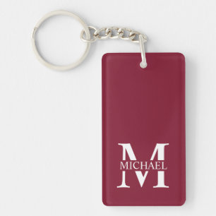 Personalisiertes Monogramm und Name Schlüsselanhänger