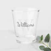 Personalisiertes Monogramm und Name Schnapsglas