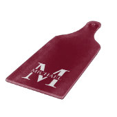 Personalisiertes Monogramm und Name Schneidebrett (Ecke)