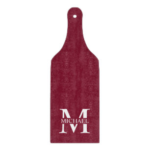 Personalisiertes Monogramm und Name Schneidebrett
