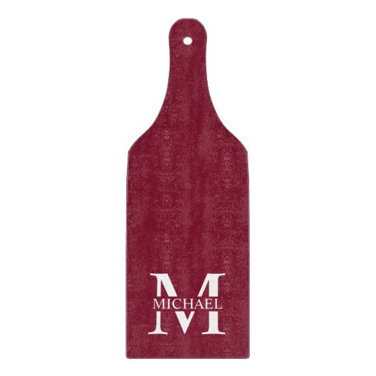 Personalisiertes Monogramm und Name Schneidebrett (Vorderseite)