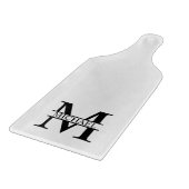 Personalisiertes Monogramm und Name Schneidebrett (Ecke)