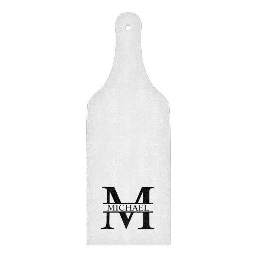 Personalisiertes Monogramm und Name Schneidebrett (Vorderseite)