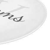 Personalisiertes Monogramm und Name Schneidebrett (Ecke)