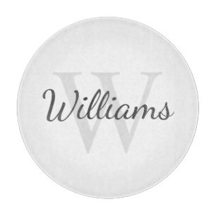 Personalisiertes Monogramm und Name Schneidebrett