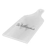 Personalisiertes Monogramm und Name Schneidebrett (Ecke)