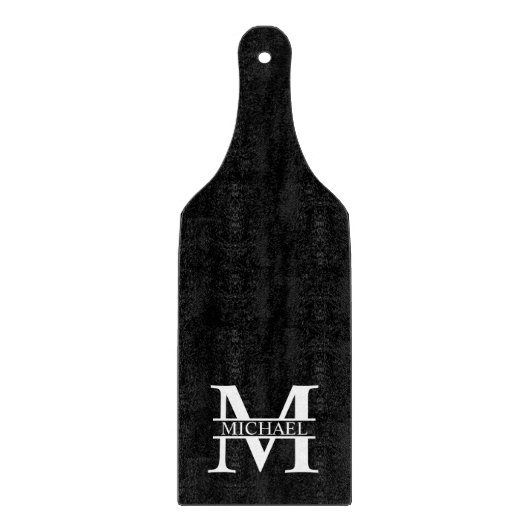 Personalisiertes Monogramm und Name Schneidebrett (Vorderseite)