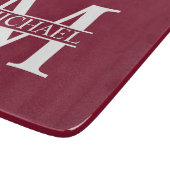 Personalisiertes Monogramm und Name Schneidebrett (Ecke)