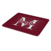 Personalisiertes Monogramm und Name Schneidebrett (Ecke)