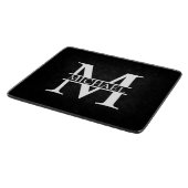 Personalisiertes Monogramm und Name Schneidebrett (Ecke)