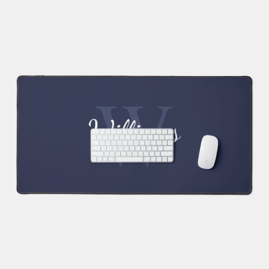 Personalisiertes Monogramm und Name Schreibtischunterlage (Tastatur & Maus)