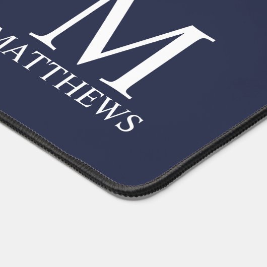 Personalisiertes Monogramm und Name Schreibtischunterlage (Ecke)