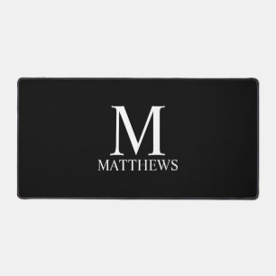 Personalisiertes Monogramm und Name Schreibtischunterlage