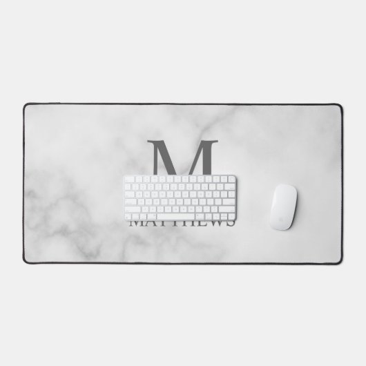 Personalisiertes Monogramm und Name Schreibtischunterlage (Tastatur & Maus)