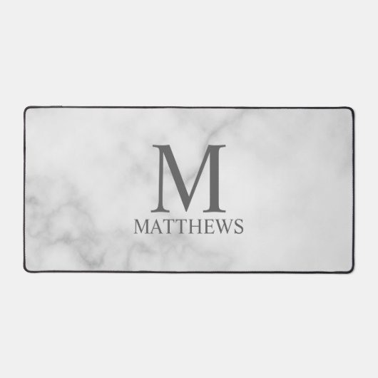 Personalisiertes Monogramm und Name Schreibtischunterlage (Vorderseite)