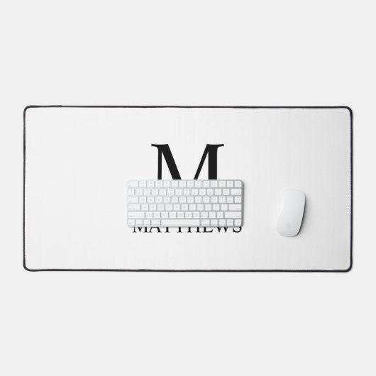 Personalisiertes Monogramm und Name Schreibtischunterlage (Tastatur & Maus)