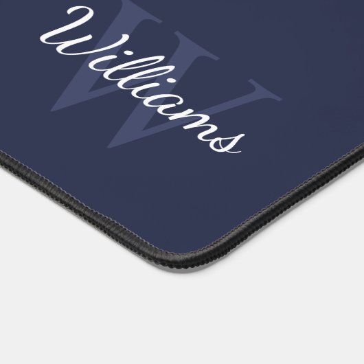 Personalisiertes Monogramm und Name Schreibtischunterlage (Ecke)