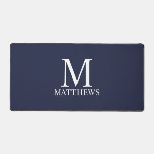 Personalisiertes Monogramm und Name Schreibtischunterlage