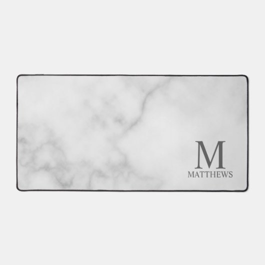 Personalisiertes Monogramm und Name Schreibtischunterlage (Vorderseite)