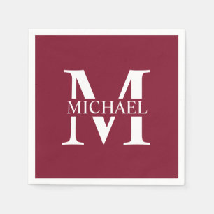 Personalisiertes Monogramm und Name Serviette