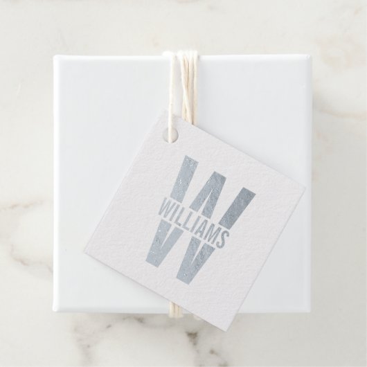 Personalisiertes Monogramm und Name Silver Geschenkanhänger (Mit Box)