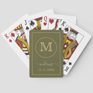  Personalisiertes Monogramm und Name Spieli Spielkarten