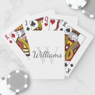 Personalisiertes Monogramm und Name Spielkarten