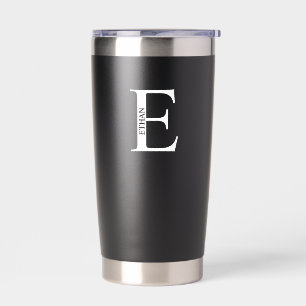 Personalisiertes Monogramm und Name Thermobecher