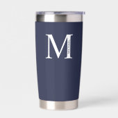Personalisiertes Monogramm und Name Thermobecher (Links)
