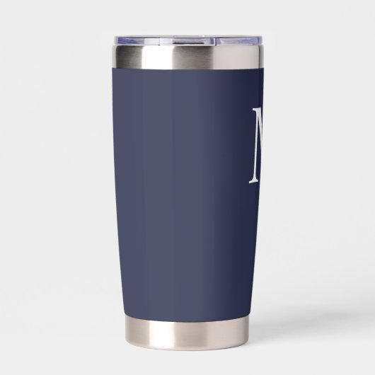 Personalisiertes Monogramm und Name Thermobecher (Vorderseite)