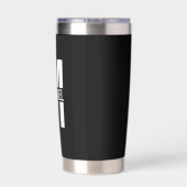 Personalisiertes Monogramm und Name Thermobecher (Rückseite)